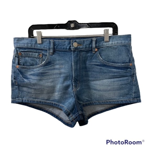 BDG Denim Urban Outfitters Womens Blue Mid Rise Jean Shorts 100% Cotton Size W35 - Picture 1 of 10